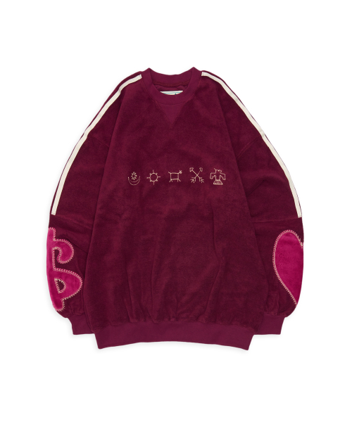 Tuewid retro sweatshirts in plum