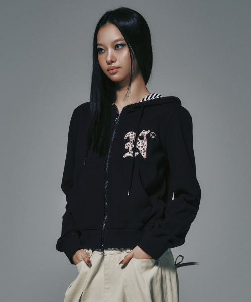 BURST INTO ROSE HOOD ZIP-UP RED