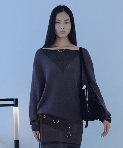 Valley Intarsia Knit Top