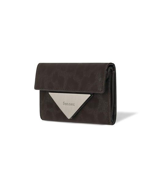 TRIANGLE DOCO WALLET - LEOPARD BROWN