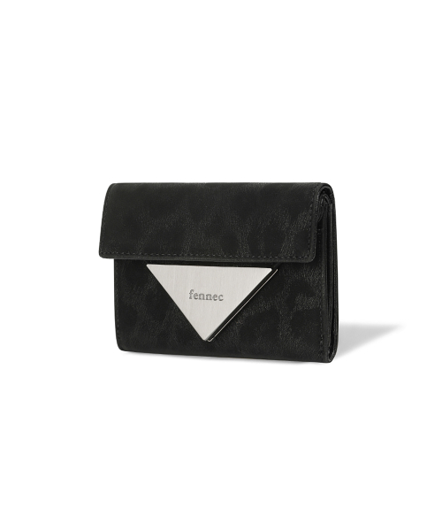 TRIANGLE DOCO WALLET - LEOPARD BLACK