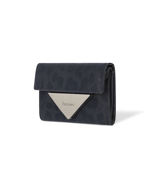 TRIANGLE DOCO WALLET - LEOPARD NAVY