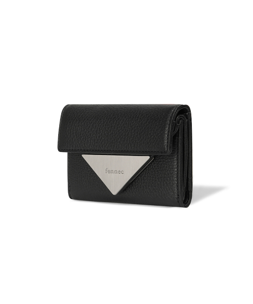 TRIANGLE DOCO WALLET - PEBBLE BLACK