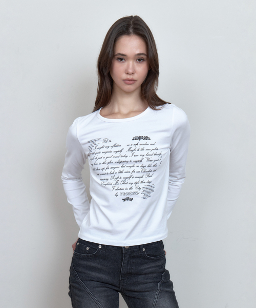 C LOVE LETTER GRAPHIC T-SHIRT_WHITE