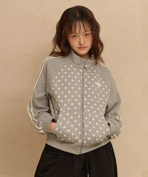 Dot Raglan Track Jersey GREY