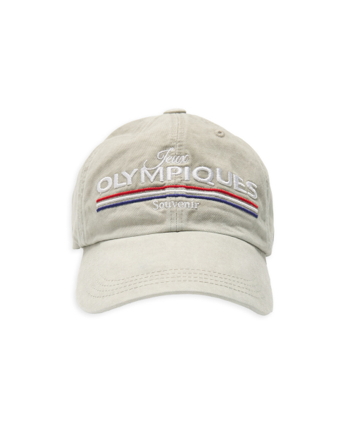 Olympic 24, souvenir wrinkled ball cap in beige