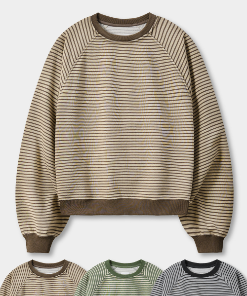 RAGLAN STRIPE SWEAT SHIRT_3 COLOR
