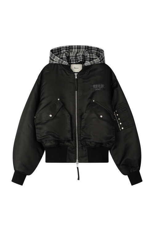 STUD CHECK POINT MA1 JUMPER IN BLACK