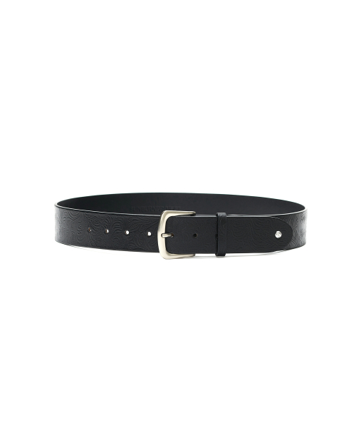 PAISLEY WIDE BELT, BLACK