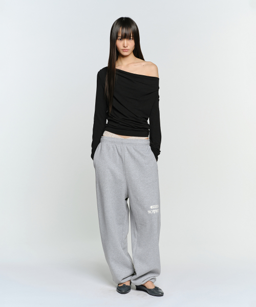 RAW SWEATPANTS, MELANGE GRAY