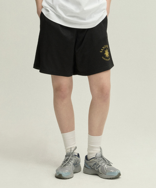 Santorini Sun Mesh Shorts_BLACK