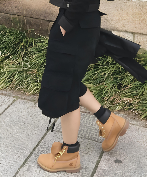 Bronx Bio Washed 3/4 Cargo Pants_BLACK