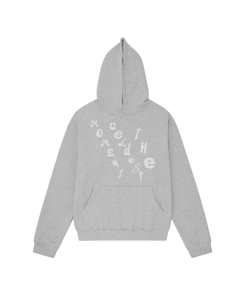 TCM diagonal hoodie (melange grey)
