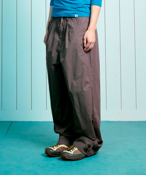 TCM hem two button pants (brown)