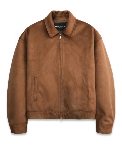 Overfit Full-UP Suede Single Jacket CAMEL BROWN