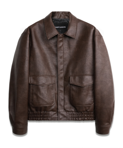 Crease Leather A-2 Jacket BROWN