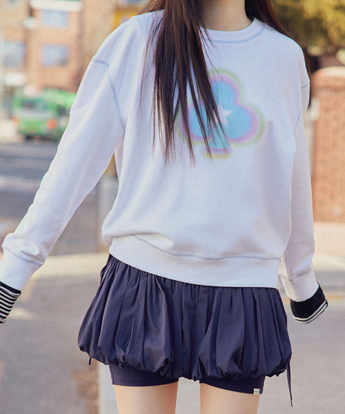 CLOVER SWEATSHIRT - WHITE