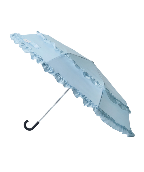[× ILLIT] SHORT FRILLED UMBRELLA - SKY BLUE