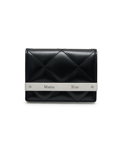 PUFF QUILT WALLET IN BLACK