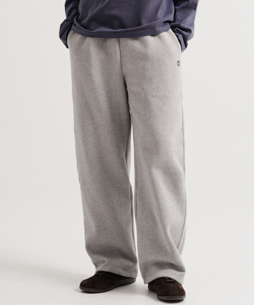 Log Wide Napping Sweatpants Gray KJLP2685