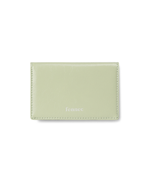 CRINKLE SOFT CARD CASE - PISTACHIO