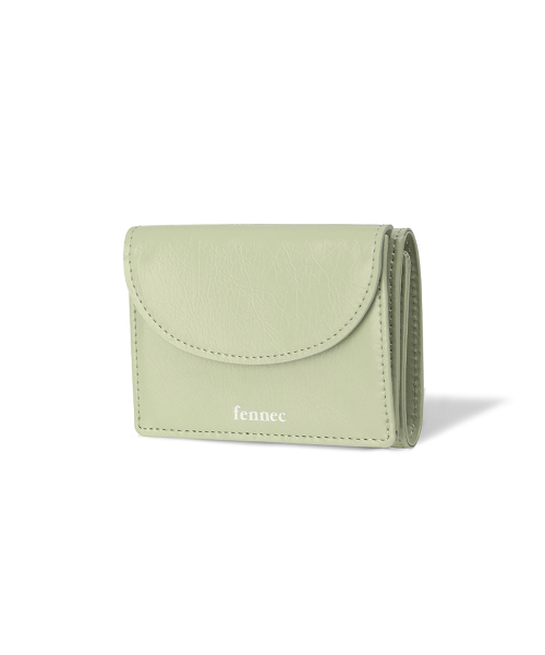 CRINKLE HALFMOON MINI WALLET - PISTACHIO