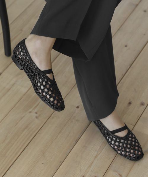 Bernard Raffia Flats (1cm)