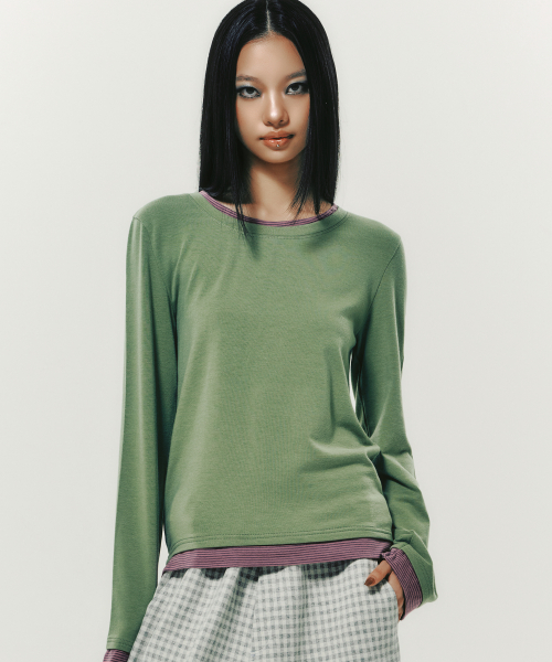 EMBLEM LAYERED L/S GREEN