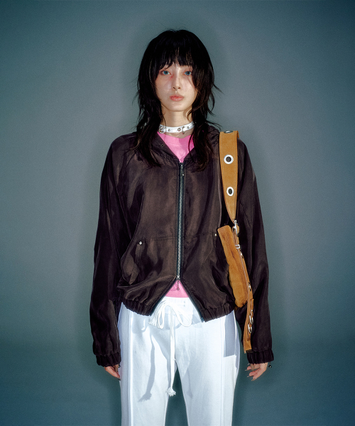 WOMEN ELIO CUPRA HOODIE JACKET BROWN