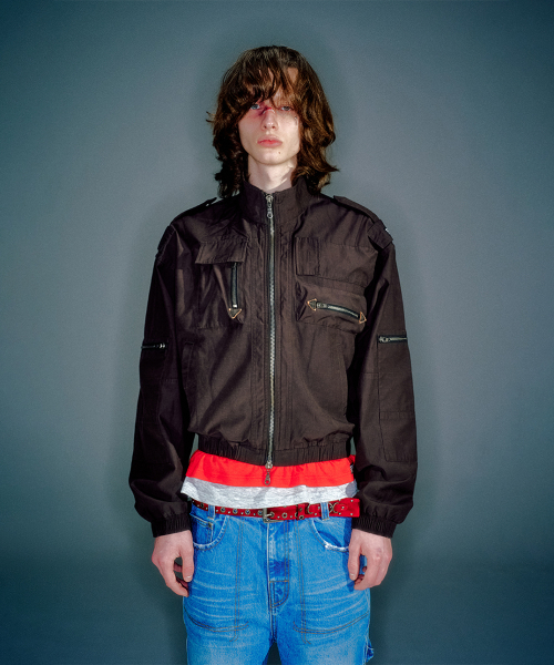 MEN ZAKA BOMBER JACKET BROWN