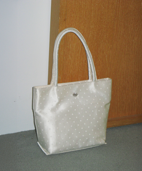 DOT SATIN MINI TOTE BAG IVORY
