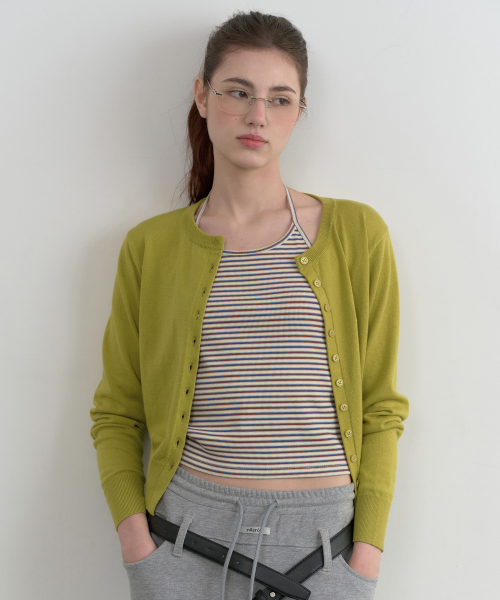 BASIC CARDIGAN OLIVE