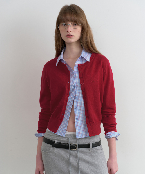 BASIC CARDIGAN RED