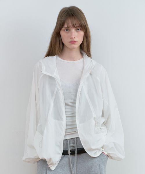HOODED WIND JACKET WHITE