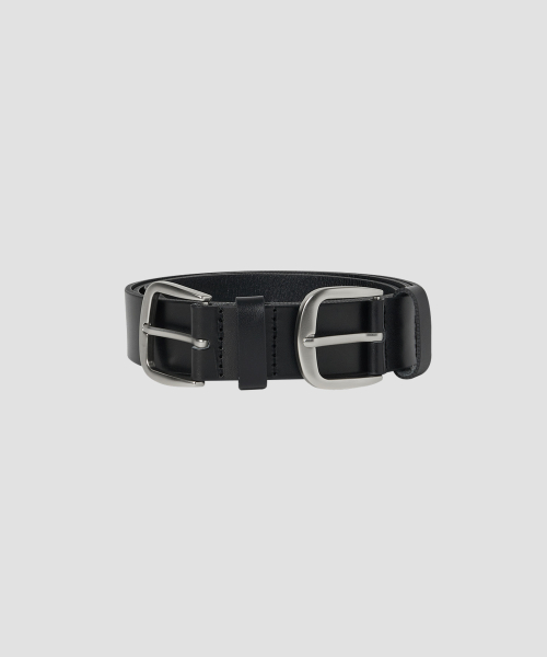 DOUBLE BUCKLE LEATHER BELT
