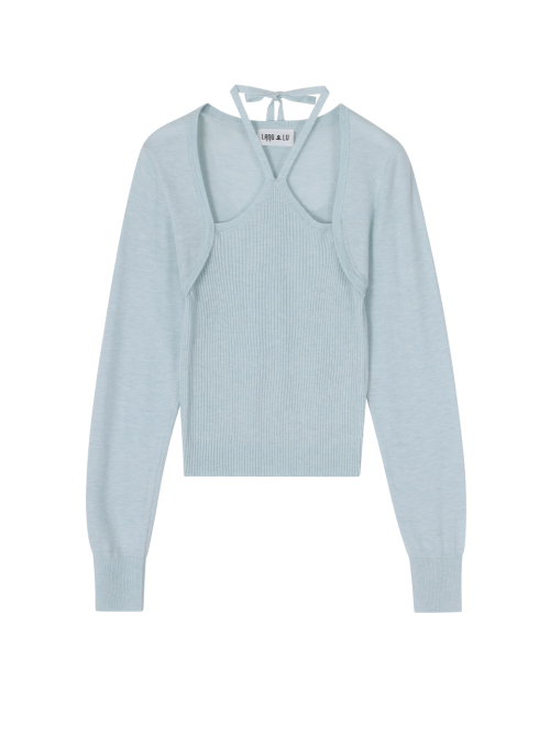 MAO Cut-Off Knit(마오)_LIGHT BLUE