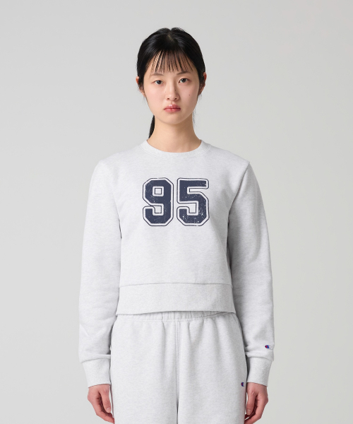 여성 95 크롭 스웨트셔츠 Light Grey