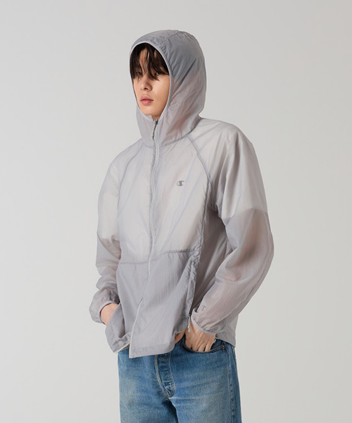 라이트웨이트 나일론 윈드브레이커 Light Grey