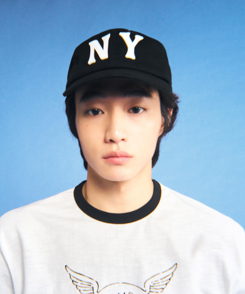 NY 아플리케 볼캡 Black