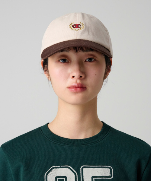 C로고 컬러블록 볼캡 Brown
