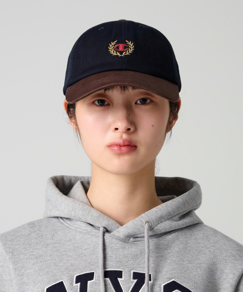 C로고 컬러블록 볼캡 Navy
