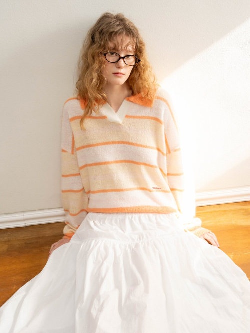 Pastel Stripe Loose Fit Pullover MU2611PO101M