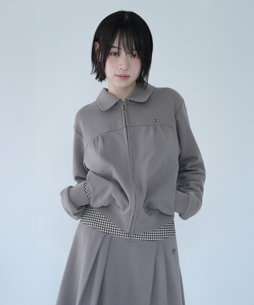 MINI CHECK SWEAT JK BEIGE