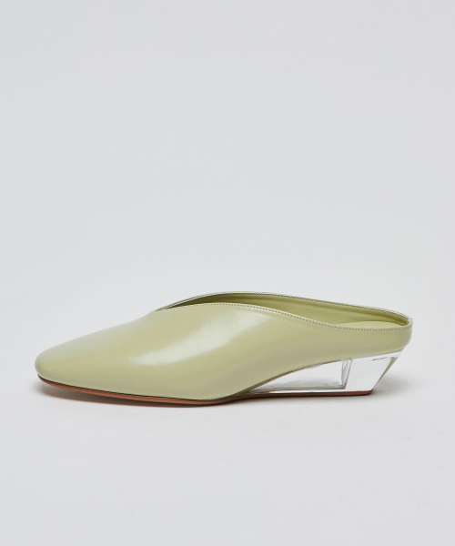 Clear pumps(Glossy olive beige)_OK2CX26051GOB