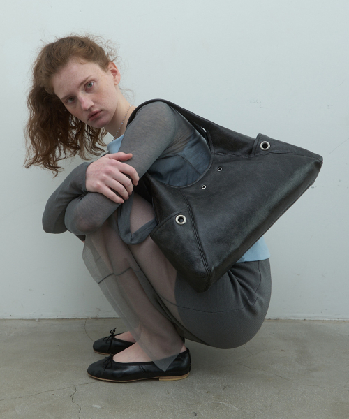 Vintage Big Shoulder Bag / Black