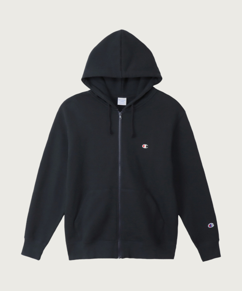 베이직 C로고 레귤러핏 후드 집업 Navy