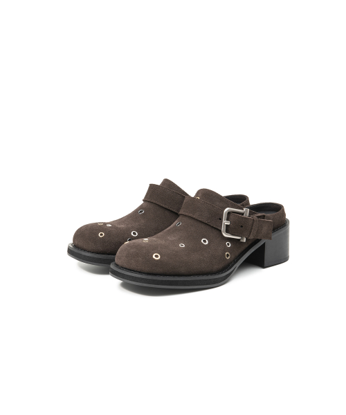 BROCLE CLOG [SUEDE MOCHA EYELETS]