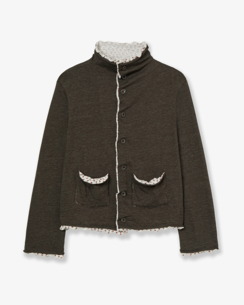 LAYERED CARDIGAN [KHAKI]