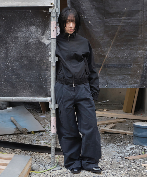 COTTON CARGO PANTS (BLACK)