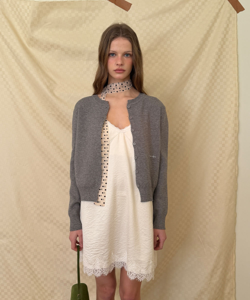 Post round cardigan - Gray